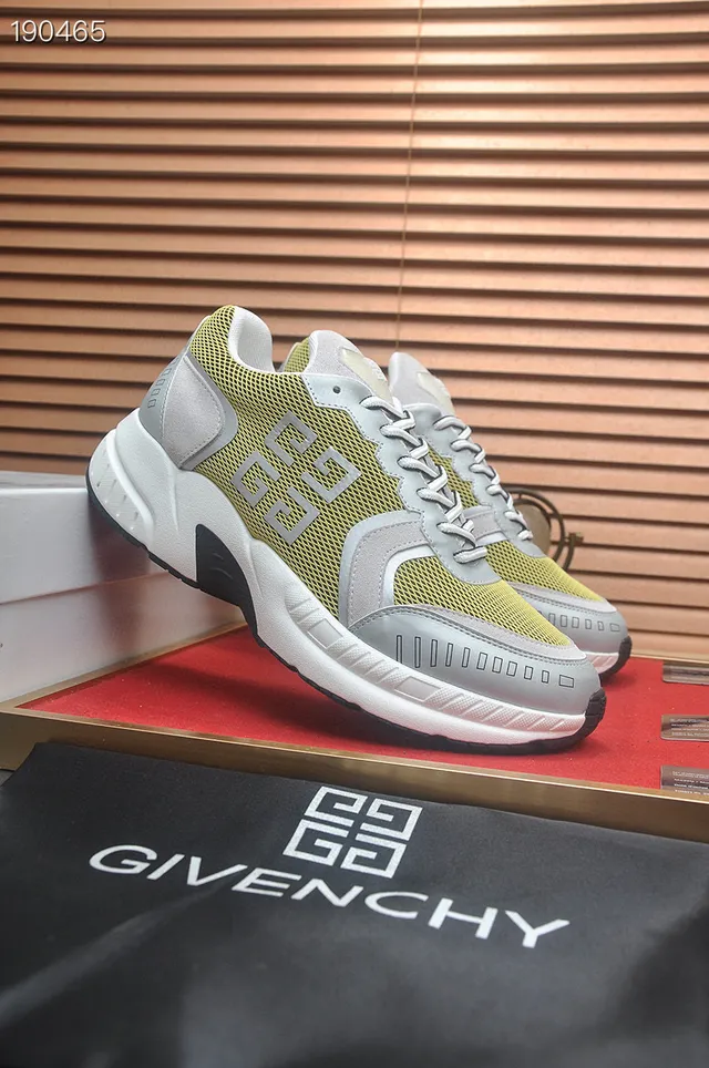 Givenchy City Sport Chaussures Chunky Jaune Citron et Gris 8