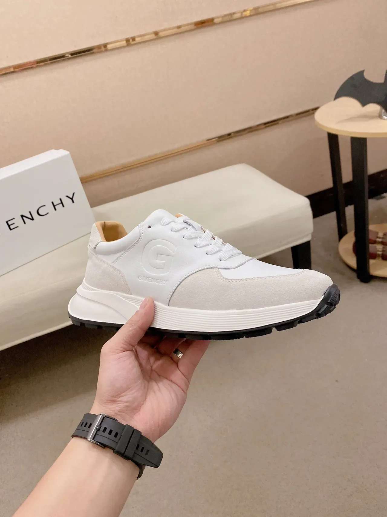 Givenchy City Sport White and Beige Lifestyle Sneakers 4