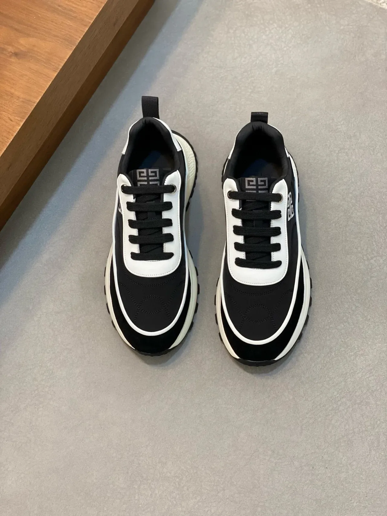 Givenchy Track Trainer Black and White Lifestyle Sneakers 2