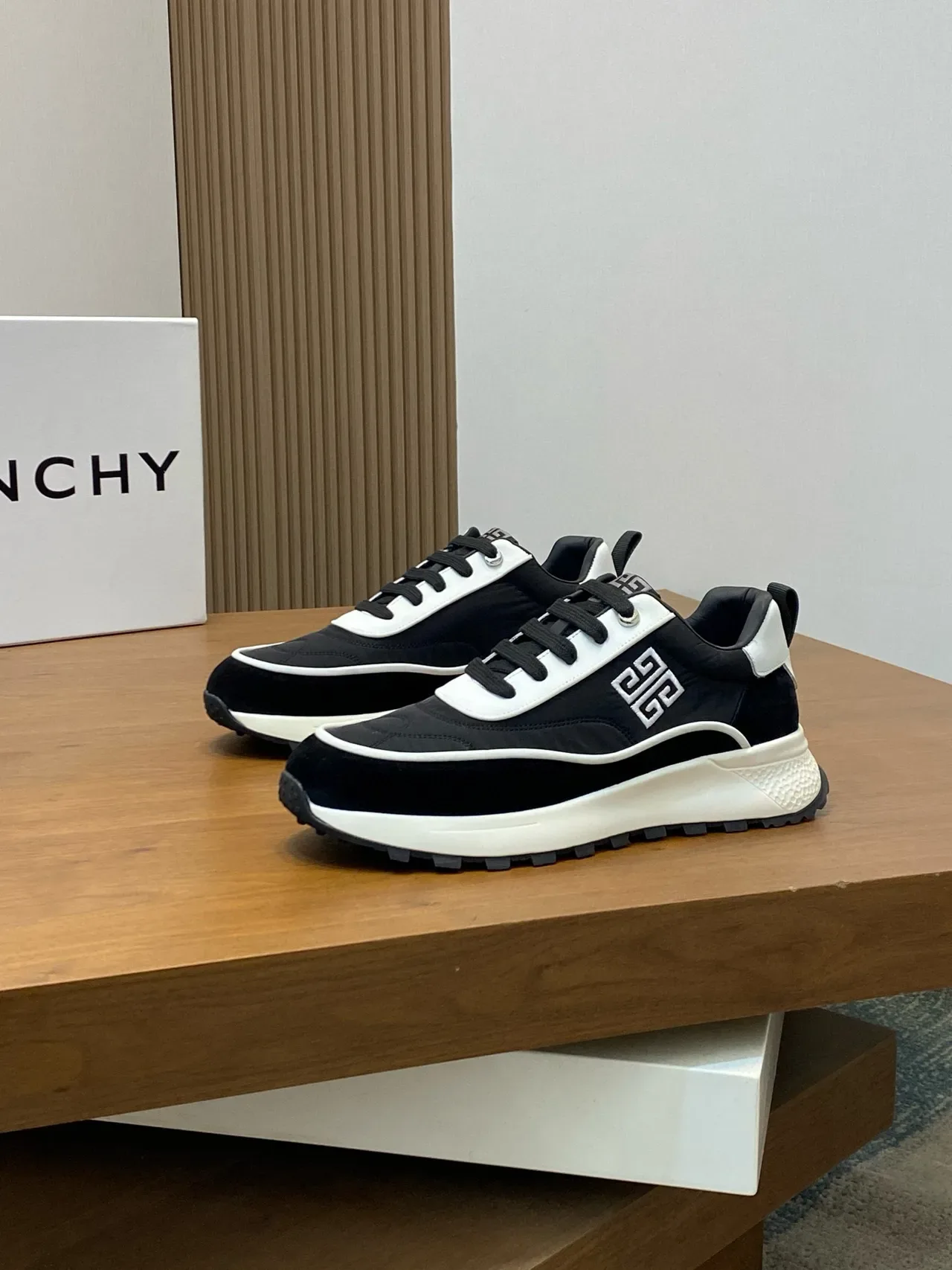 Givenchy Track Trainer Black and White Lifestyle Sneakers 4