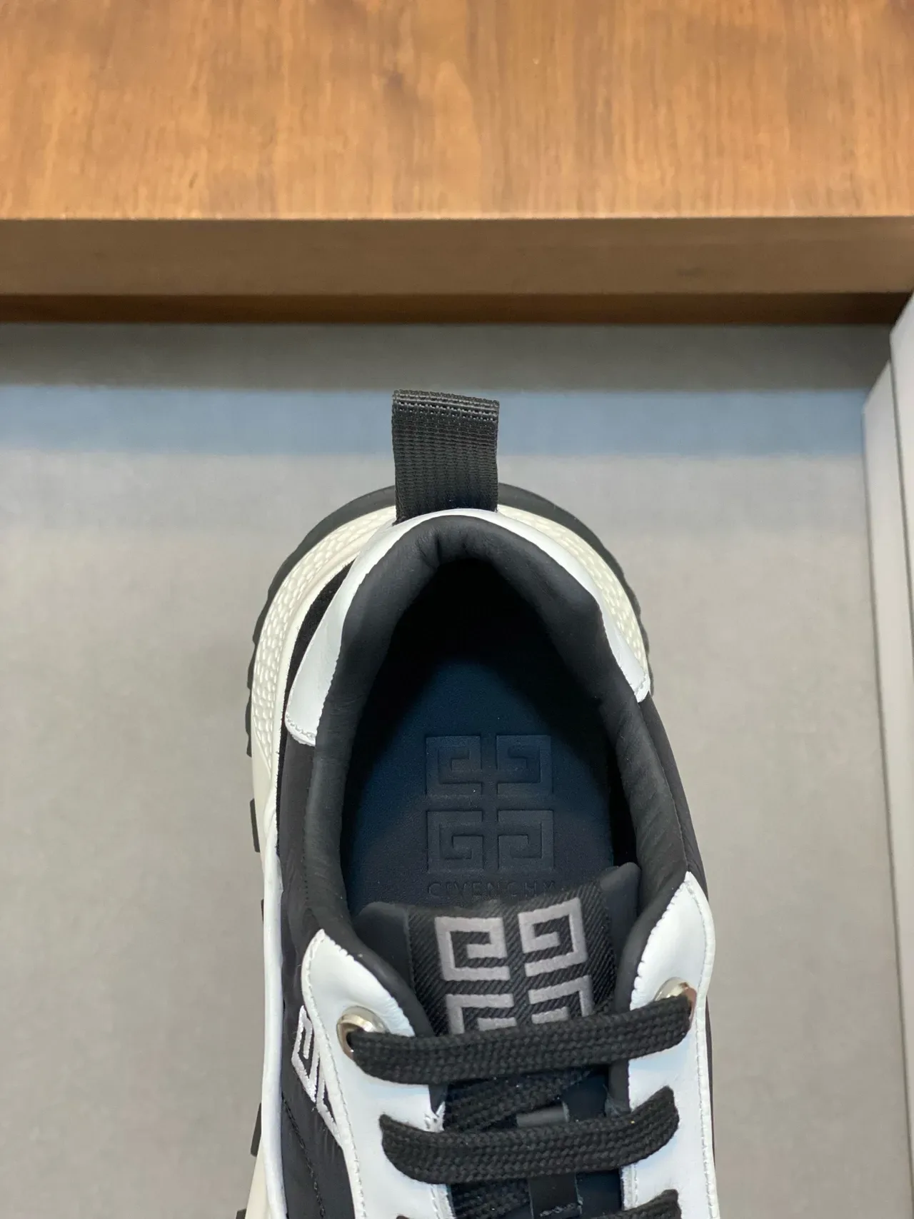 Givenchy Track Trainer Black and White Lifestyle Sneakers 7