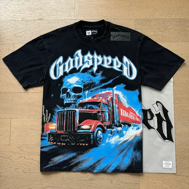 Godspeed Graphic Print Crew Neck T-Shirt 6