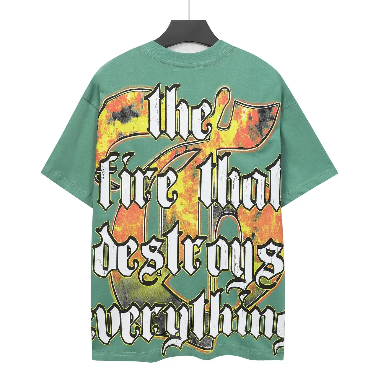 Godspeed Oversized Graphic Print Green T-Shirt 3