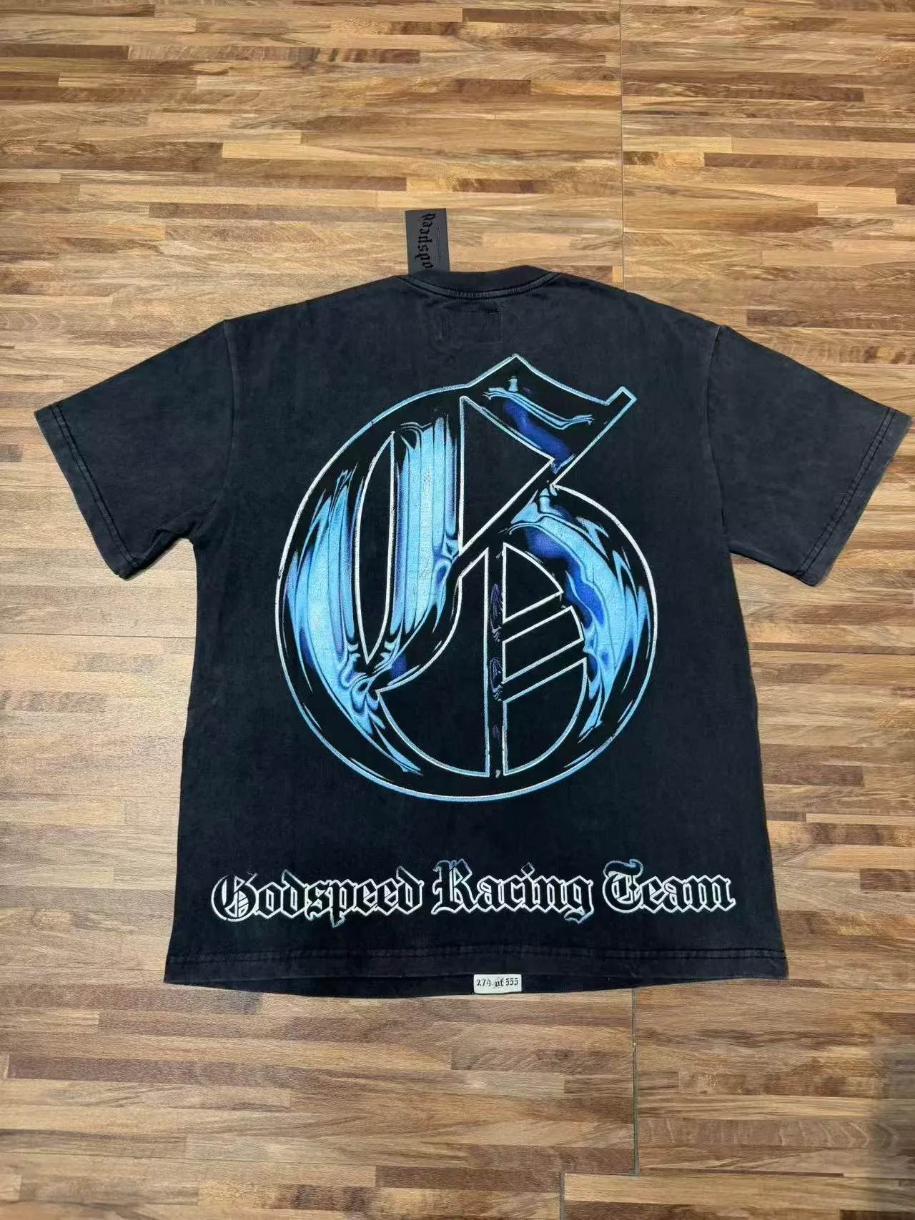 Godspeed Racing Team Graphic Print Black T-Shirt 7