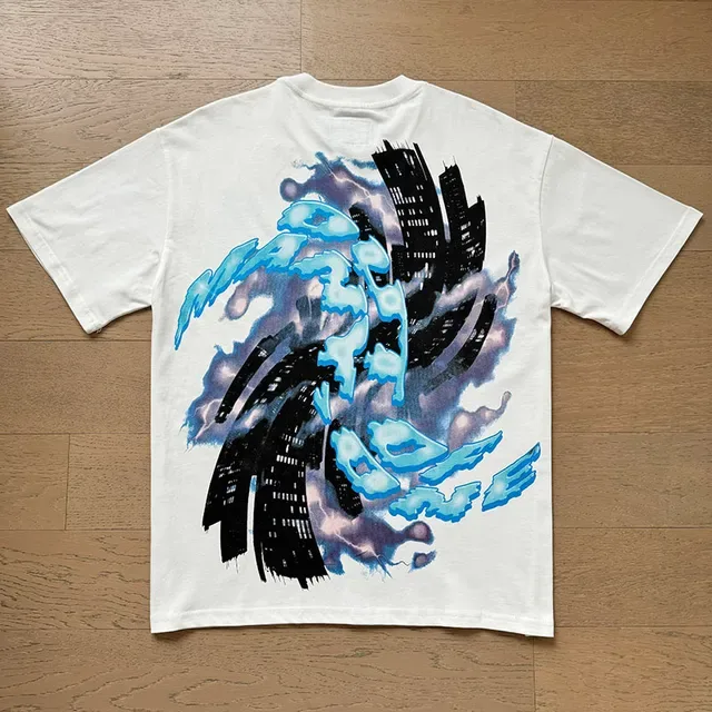 Godspeed Skull and Graffiti Graphic Print White T-Shirt 4