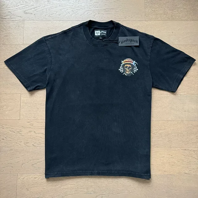 Godspeed Skull Helmet Graphic Black T-Shirt 5