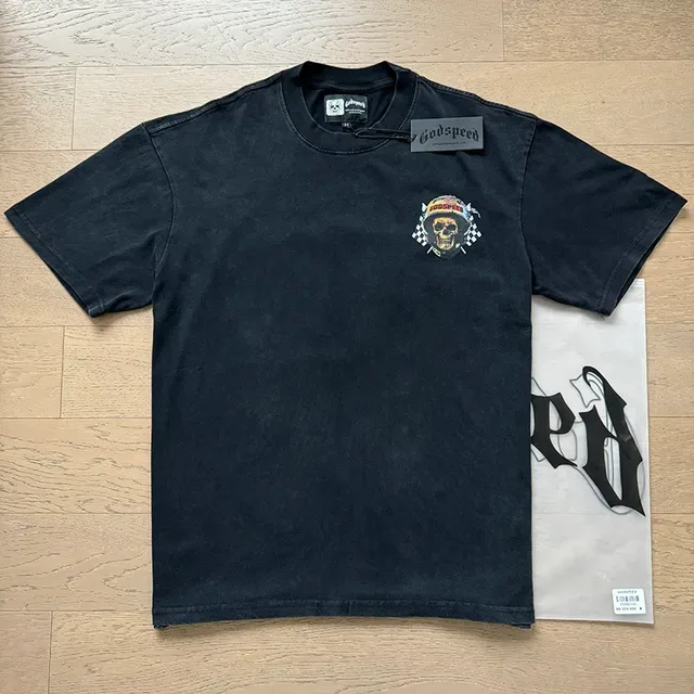 Godspeed Skull Helmet Graphic Black T-Shirt 6