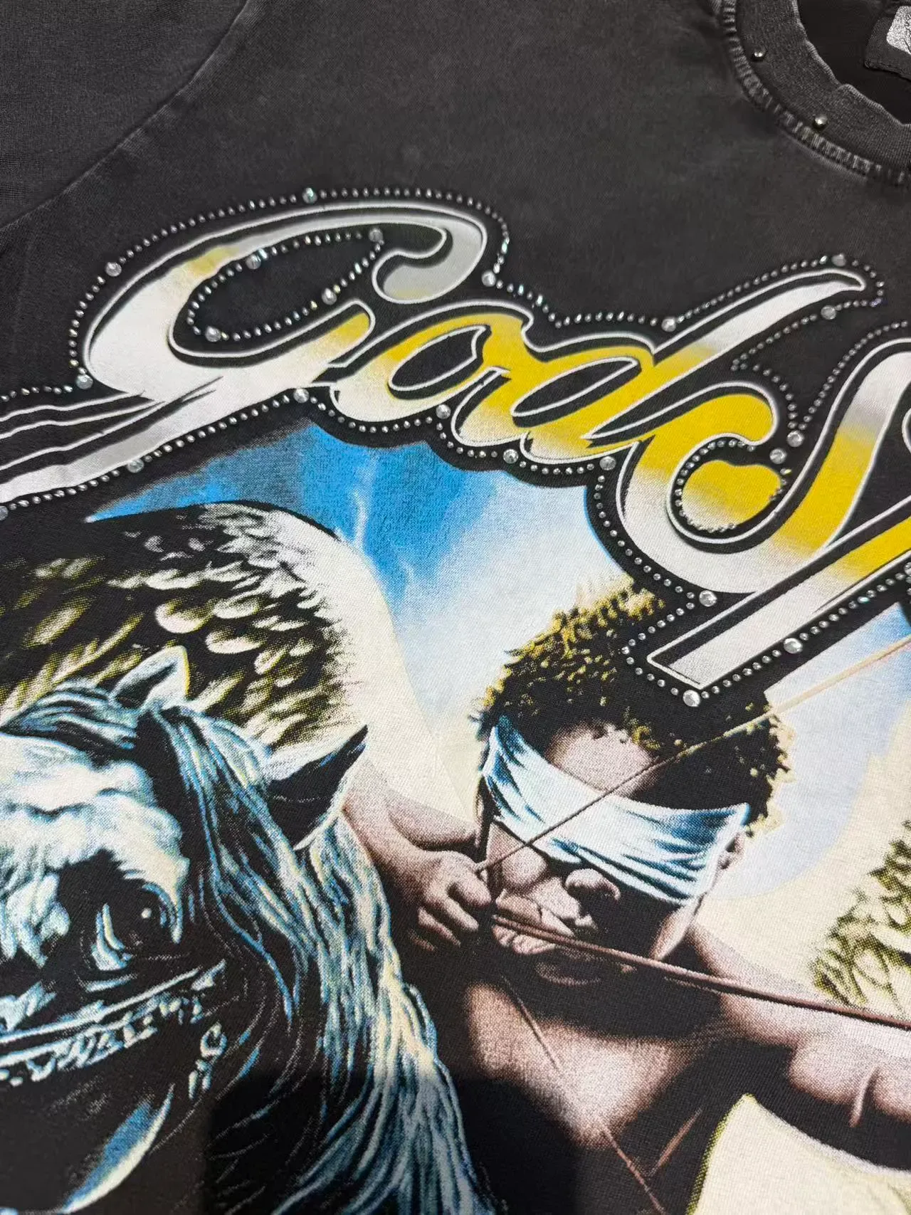Godspeed Winged Archer Graphic Studded Shoulder T-Shirt 9