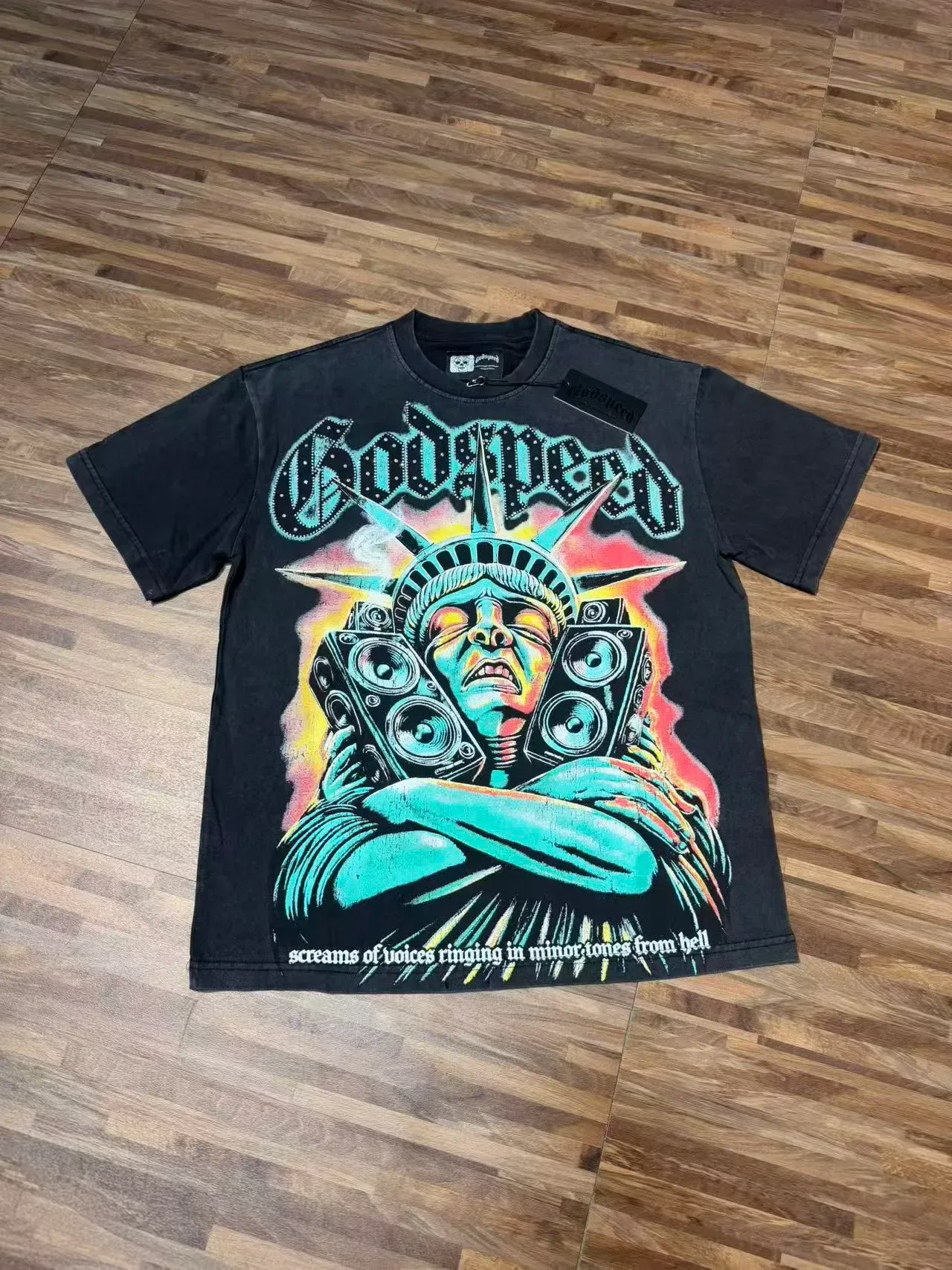 Godspeed World Tour Graphic Print Black T-Shirt 2