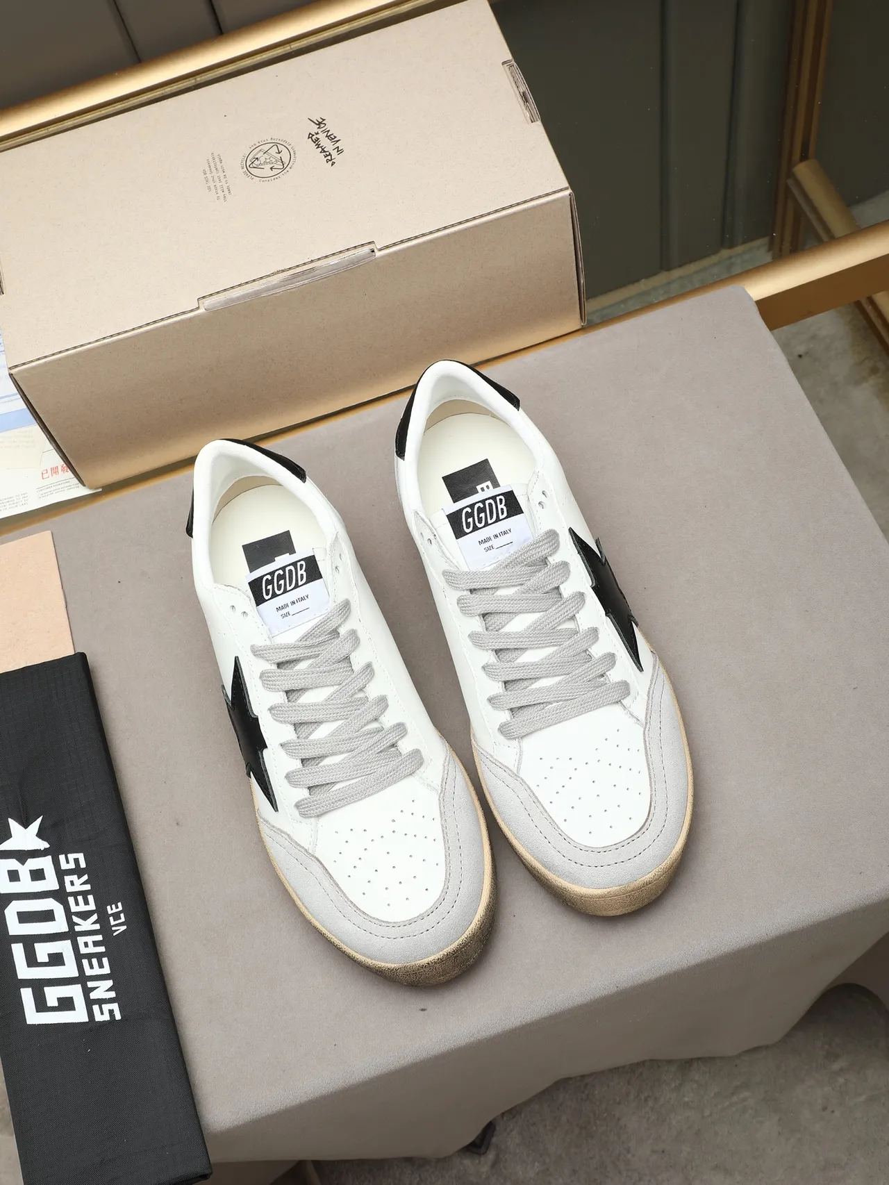 Golden Goose Ball Star White Black Star sneakers lifestyle 2