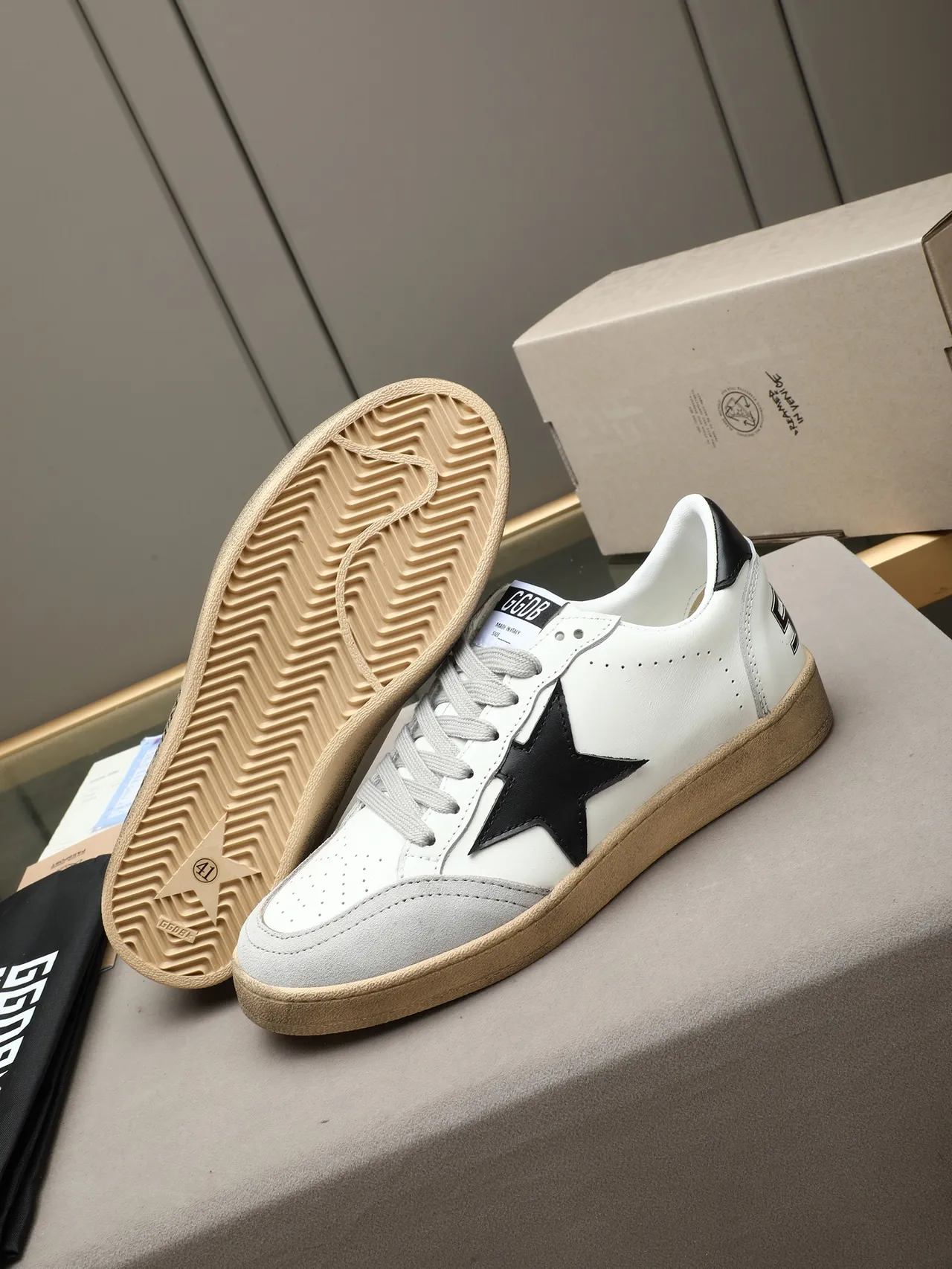 Golden Goose Ball Star White Black Star sneakers lifestyle 4