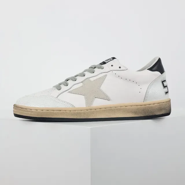 Golden Goose Super-Star Branco Cinza Estrela Tênis Lifestyle 9