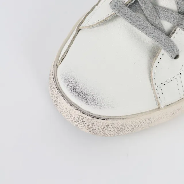 Golden Goose Superstar distressed blanc pailleté étoile chaussures lifestyle 5