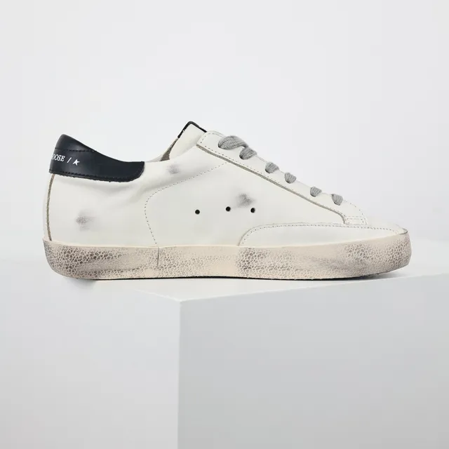Golden Goose Superstar distressed blanc pailleté étoile chaussures lifestyle 7
