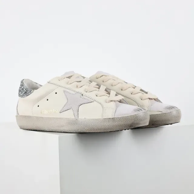 Golden Goose Superstar Off-White Distressed Leather Lifestyle Sneakers 3