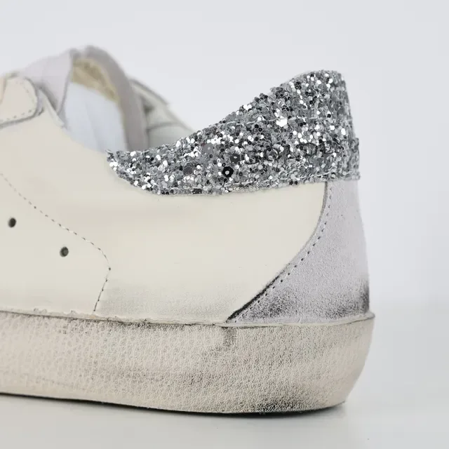 Golden Goose Superstar Off-White Distressed Leather Lifestyle Sneakers 4