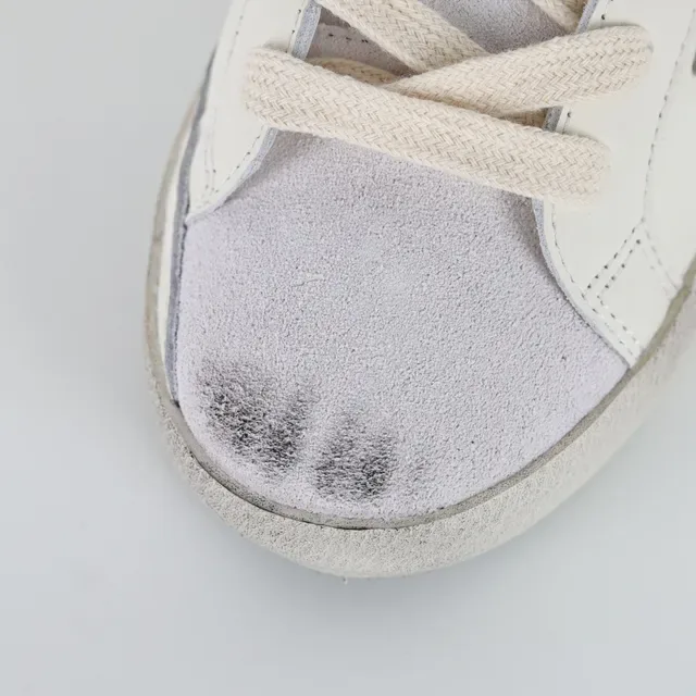 Golden Goose Superstar Off-White Distressed Leather Lifestyle Sneakers 5