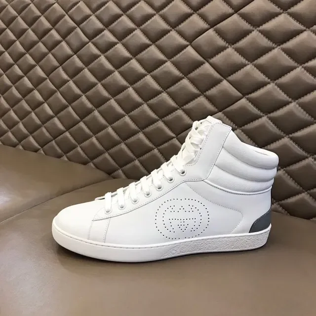 Gucci Ace Perforated Logo White Lifestyle Sneakers 2