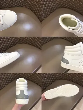 Gucci Ace Perforated Logo White Lifestyle Sneakers 4