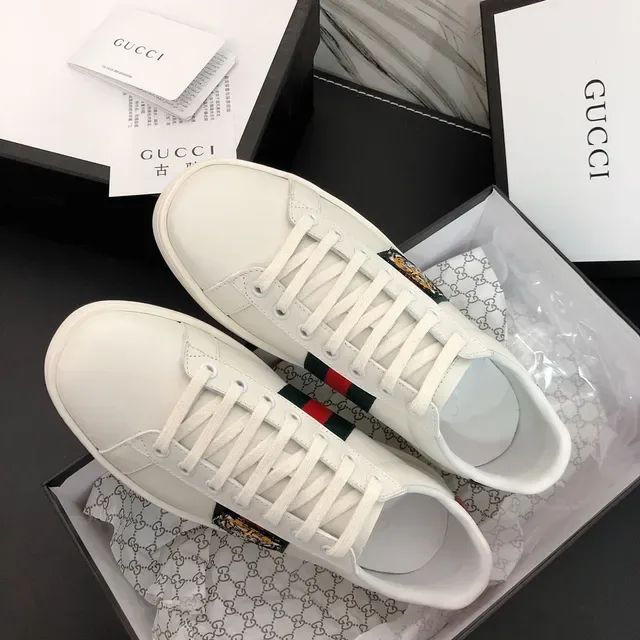 Sneakers lifestyle Gucci Ace Tiger blanc vert rouge 6