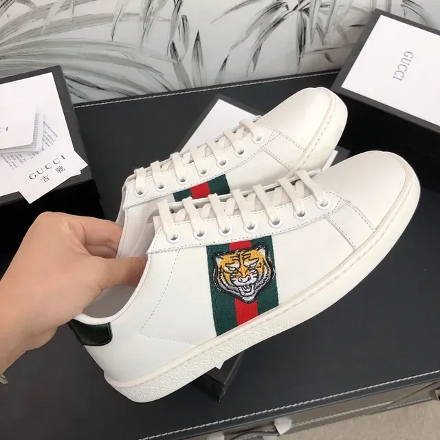 Sneakers lifestyle Gucci Ace Tiger blanc vert rouge 7