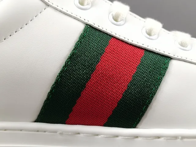 Gucci Ace White Green Red Web Stripe Lifestyle Sneaker 5