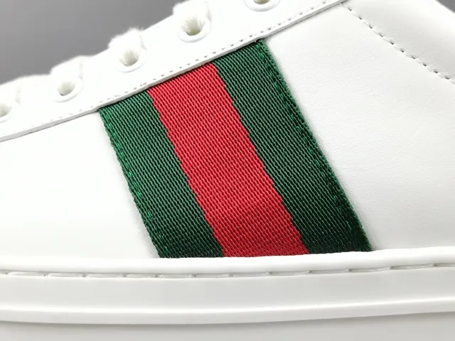 Gucci Ace White Green Red Web Stripe Lifestyle Sneaker 8