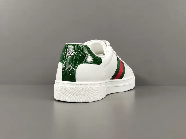 Gucci Ace White Green Red Web Stripe Lifestyle Sneaker 14