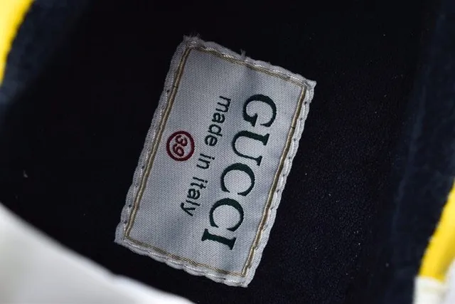 Gucci Beige Navy Sole GG Monogram Canvas Chunky Sneakers 5