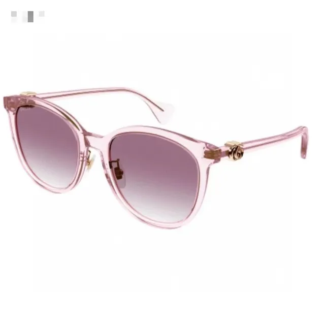 Gucci Lunettes de soleil Monture Acetate Silhouette Yeux de Chat Noir Or 8