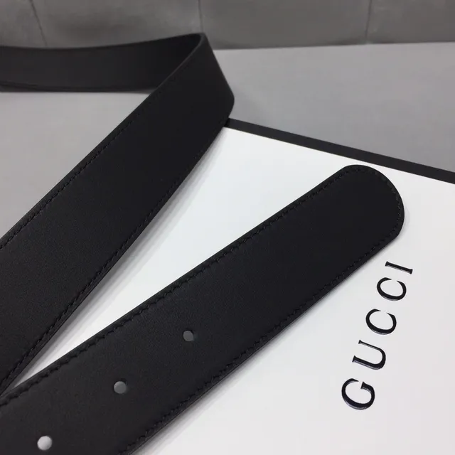 Gucci Black Gold Floral Buckle Hardware Leather Belt 7