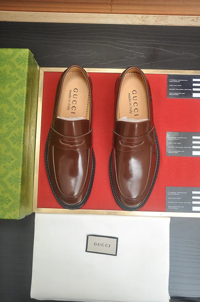 Gucci Brown Black Penny Moc-Toe Loafer 5
