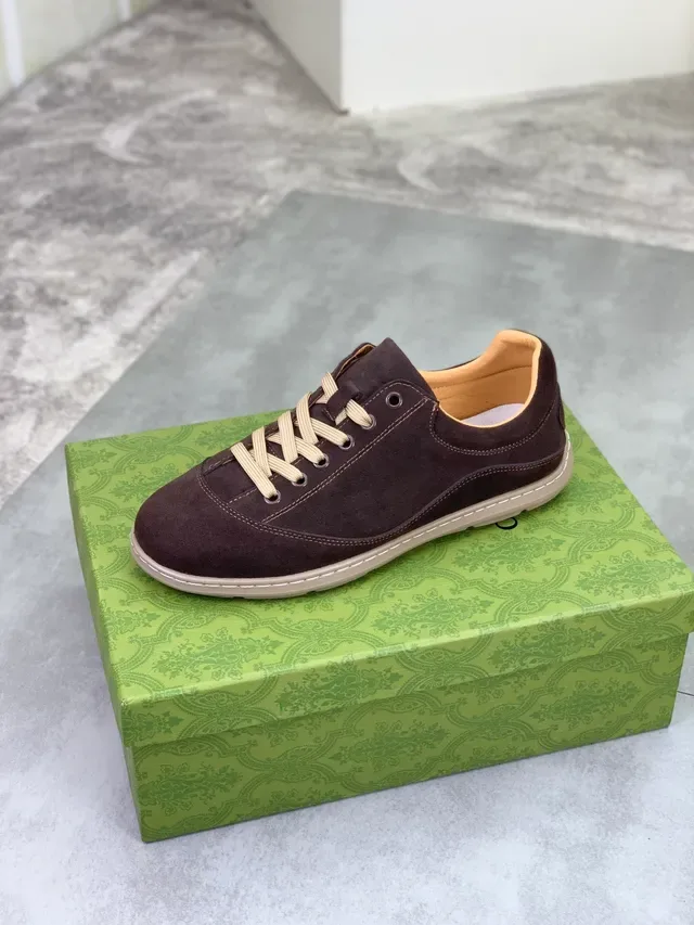 Gucci Brown Suede Lace-Up Casual Shoe 4