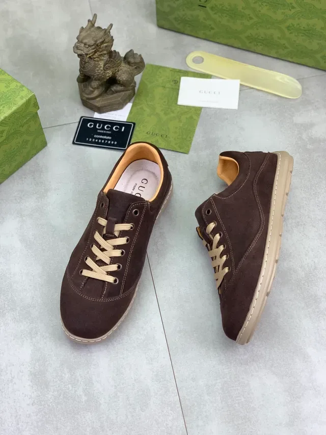 Gucci Brown Suede Lace-Up Casual Shoe 5