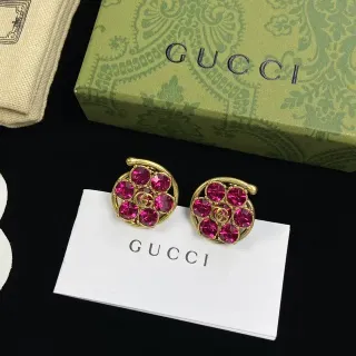 Gucci Crystal-Embellished Interlocking GG Stud Earrings