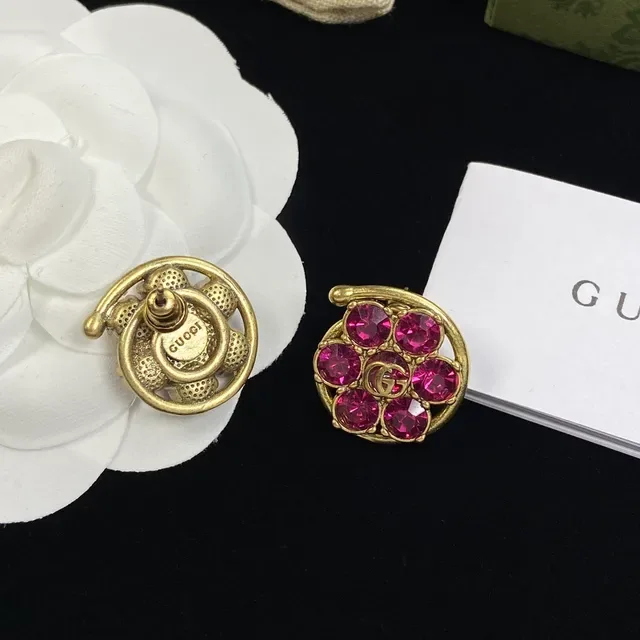 Gucci Crystal-Embellished Interlocking GG Stud Earrings 5