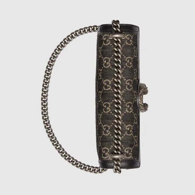 Gucci Dionysus GG Supreme Black Leather Chain Bag 6