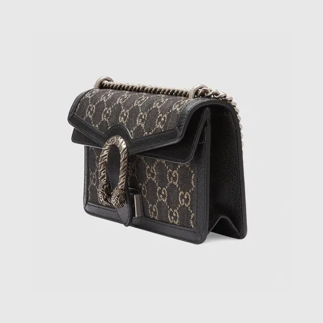 Gucci Dionysus GG Supreme Black Leather Chain Bag 8