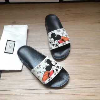 Gucci Disney Mickey Mouse GG Print Slippers