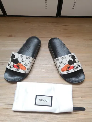 Gucci Disney Mickey Mouse GG Print Slippers 2