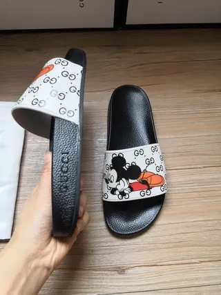Gucci Disney Mickey Mouse GG Print Slippers 6