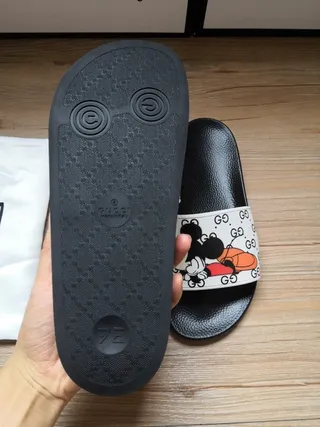 Gucci Disney Mickey Mouse GG Print Slippers 7