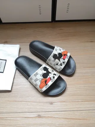 Gucci Disney Mickey Mouse GG Print Slippers 9