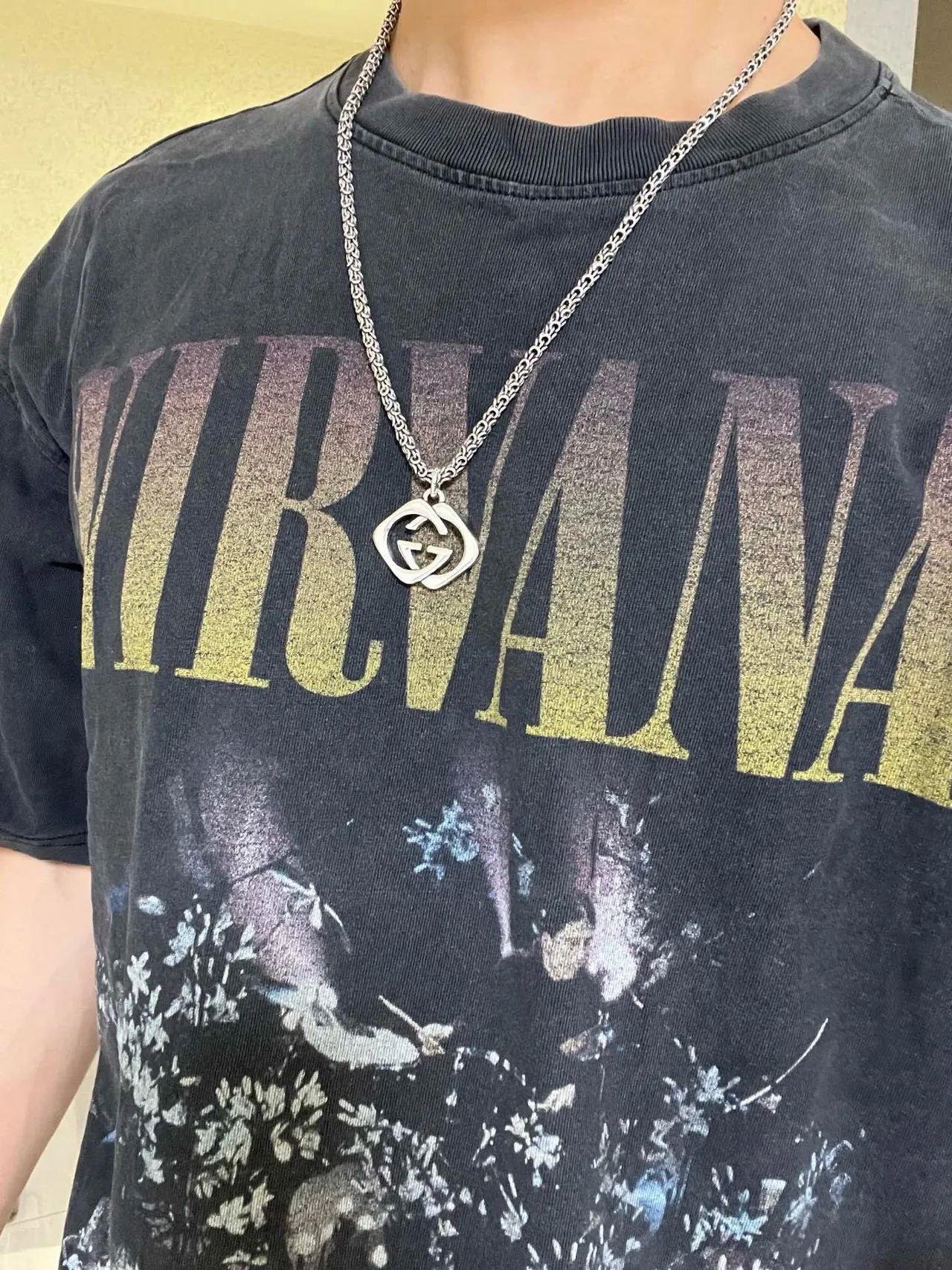 Gucci Double G Interlocking Pendant Silver Chain Necklace 5