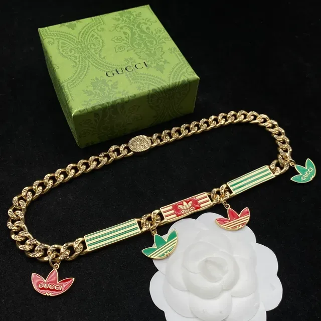 Gucci Enamel Charm Curb Chain Necklace 5