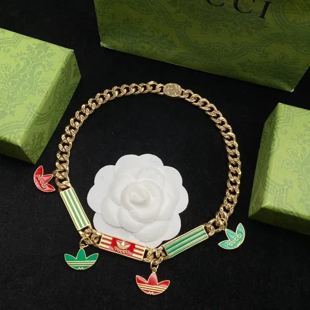 Gucci Enamel Charm Curb Chain Necklace 6