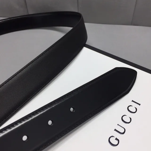 Ceinture Gucci GG Marmont Noir Or Interlocking Double G Boucle Green-Red-Green Web Stripe en Cuir 7
