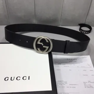 Gucci GG Marmont Black Leather Belt
