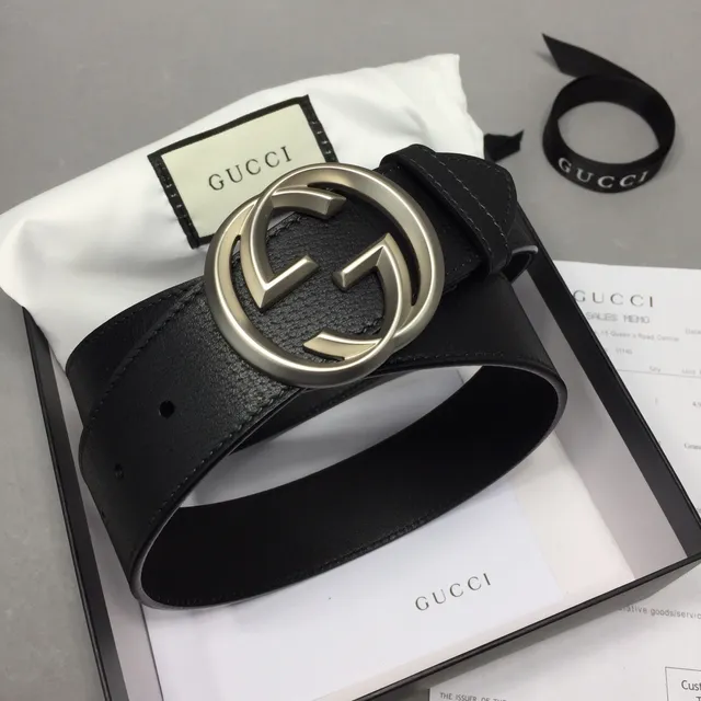 Gucci GG Marmont Black Leather Belt 2