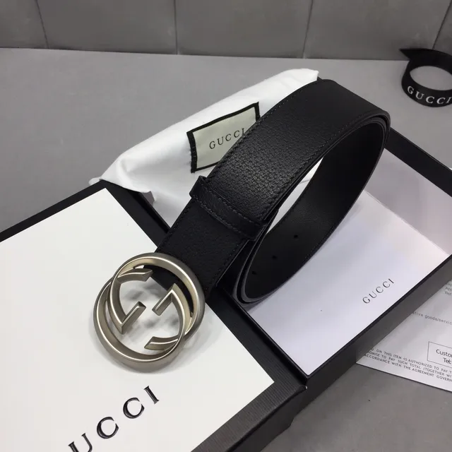 Gucci GG Marmont Black Leather Belt 4